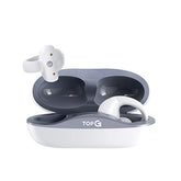 TopG Vox Q4 Ear Clip Kulak Içi Bluetooth Küpe Kulaklık Beyaz