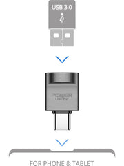 Powerway Type-C To USB 3.0 Yüksek Hızlı Veri Aktarımı Otg Çevirici Dönüştürücü Adaptör