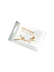 Tepsi 31.5x21.5x4.2 cm Beyaz Ahşap