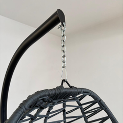 Armut Model Minderli İp Örgü Salıncak Gri