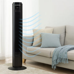 Hausberg Enerji Tasarruflu Sessiz Kule Fan Siyah