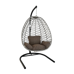 Armut Model Minderli İp Örgü Salıncak Bej