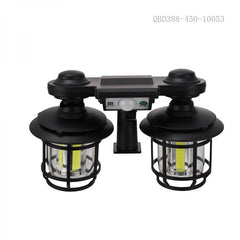 Solar Enerjili Sensörlü 192 LED Çift Başlı Uzaktan Kumandalı Duvar Lambası