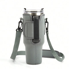 Omuz Askılı Telefon Tutuculu Stanley Termos Çantası Gri