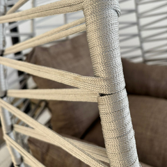 Armut Model Minderli İp Örgü Salıncak Bej