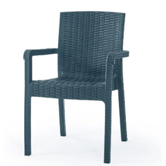 Heniver Vektör Rattan Sandalye Antrasit Gri