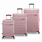 Sert Şeffaf Yüzeyli Şık Rose Gold Bavul Valiz