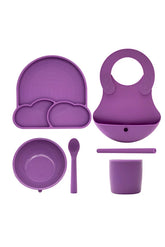 Babychefs 6 Parça Silikon Mama Seti Mor