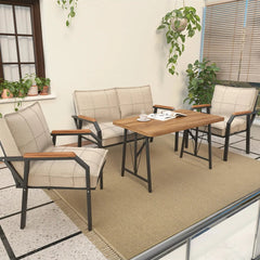 Hayal 4 Kişilik Sehpalı Bahçe Oturma Grubu Krem