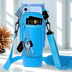 Omuz Askılı Telefon Tutuculu Stanley Termos Çantası Mavi