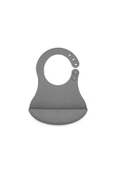 Babyjem Mini Silikon Mama Önlük Gri