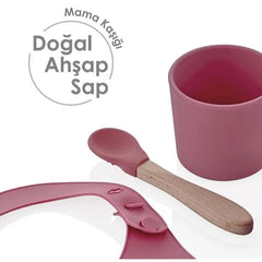 Babyjem Silikon Beslenme Seti Pembe