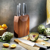 Schafer 6 Parça Solide Ahşap Bıçak Seti Kahve