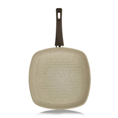 Schafer Profuse 28 Cm Yanmaz Yapışmaz Kare Grill Tava Krem