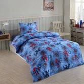 Spiderman Desenli 1.5 Kişilik Nevresim Takımı Mavi