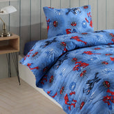 Spiderman Desenli 1.5 Kişilik Nevresim Takımı Mavi