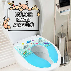 Tuffex Portatif Katlanır Çocuk Klozet Adaptörü Mavi
