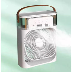 Işıklı Buharlı Masa Üstü Hava Nemlendirici Fan Vantilatör