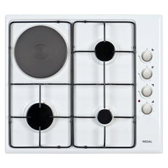 Regal 60 cm 3 Gözlü Gazlı 1 Gözü Elektrikli Ankastre Ocak Beyaz