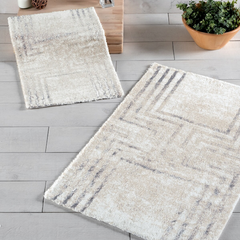 Schafer Sofia Pamuk Floş 2'li Banyo Paspası Bej