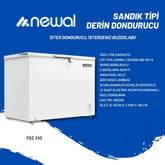 Newal 300 Lt Çift Kullanımlı Sandık Tipi Buzdolabı veya Derin Dondurucu Beyaz