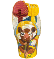 Koala & Korsan Desenli 30 Cm Kazma Kürek Tırmıklı Plaj Kova Set