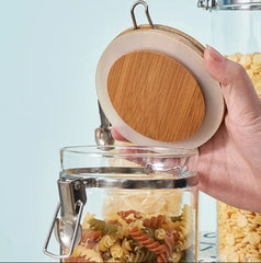 2'li Kavanoz Kelepçeli Cam Erzak Saklama Kabı 600 ve 900 ML