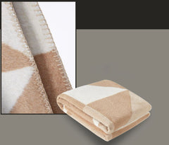 Cozy Tek Kişilik 160x200 Cm Pamuklu Battaniye Açık Kahve Krem