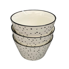 3'lü Nokta Desenli 400 ML Kase