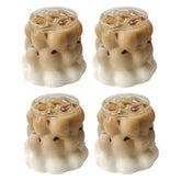 4'lü Kabartmalı Borosilkat Cam Bardak 350 ML