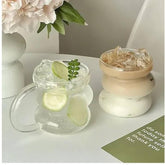 2'Lİ Boğumlu Saplı Borosilkat Cam Bardak Kupa