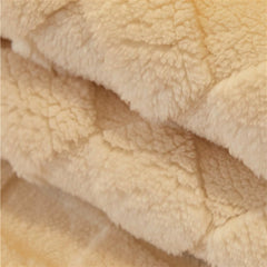 Bej İskandinav Kapitone Kaymaz Kalın Kanepe Örtüsü Kılıfı