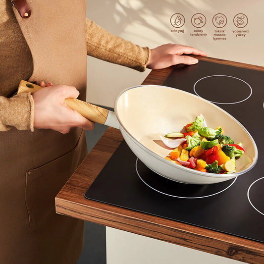 Emsan Swiss Crystal 28 Cm Wok Tavası