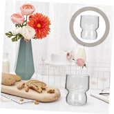 4'lü Borosilkat Cam Çift Katmanlı Şık Su Bardağı 300ml