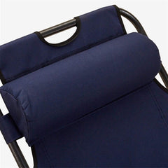 Katlanır Şezlong Sandalye 153x60x75 cm Lacivert