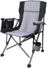 Katlanır Taşıma Çantalı 600D Kumaş Kamp Sandalyesi Gri Siyah