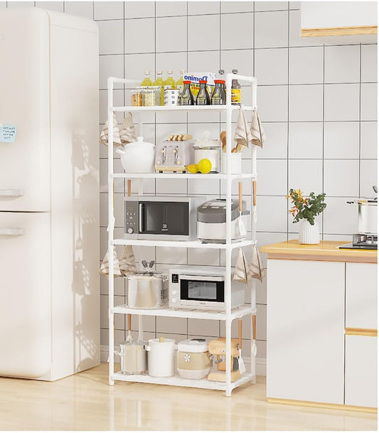 5 Katlı Banyo Mutfak Çok Amaçlı Raf Beyaz