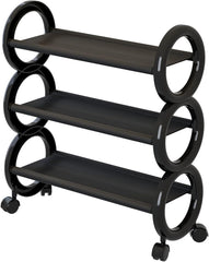 Kumaş Raflı Tekerlekli Ayakkabı Rafı 57 cm