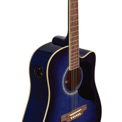 EKO Ranger Serisi CW EQ Blue Sunburst Akustik Gitar