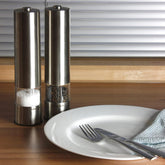 Salter 2 li Şeffaf Gövde Elektrikli Tuz ve Karabiber Değirmeni