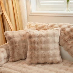 Camel Tavşan Tüyü Kaymaz Kanepe Örtüsü Kılıfı