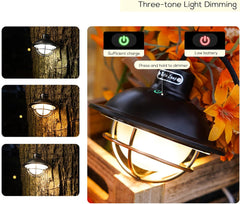 Type-C Şarjlı 2 Farklı Işık Modlu Askılı Kamp Bahçe Lambası