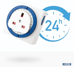 Status 24 Saat Kare Beyaz Zamanlayıcı Ayarlı Priz