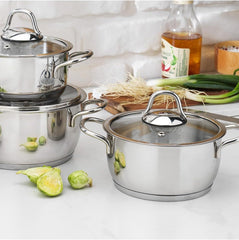 Schafer Eva 6 Parça Çelik Tencere Seti Inox