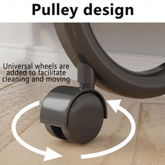 Tekerlekli 4 Katlı Ayakkabı Düzenleyici Siyah Raf