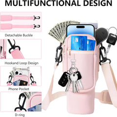 Omuz Askılı Telefon Tutuculu Stanley Termos Çantası Pembe