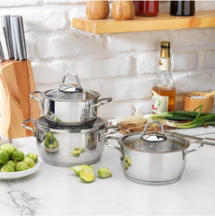 Schafer Eva 6 Parça Çelik Tencere Seti Inox