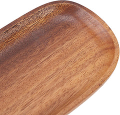 Masif Akasya Organik Ahşap Oval Şekilli Servis Sunum Tahtası 30 cm