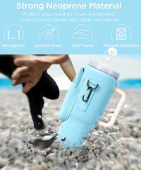 Omuz Askılı Telefon Tutuculu Stanley Termos Çantası Turkuaz