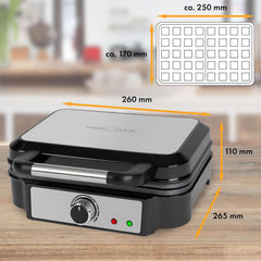 Proficook 2 Pişirme Yüzeyli 1000 W Waffle Makinesi